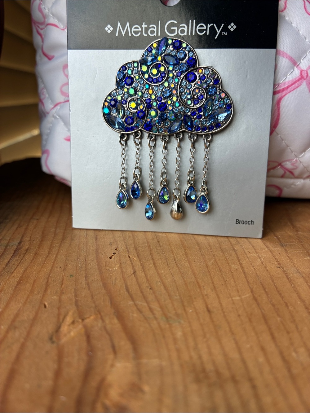 Gallery Blue Cloud Rainfall Brooch